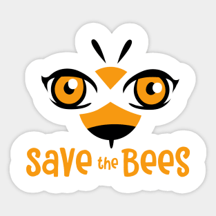 Save the Bees wings eyes Sticker